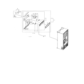 Mid Door Diagram and Parts List for RF28NHEDBSG AA-00 Samsung Refrigerator