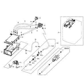 Housing Drawer Diagram and Parts List for WF520ABW XAA-05 Samsung Washer
