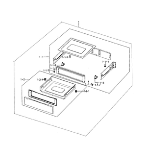 Drawer Assembly Diagram and Parts List for NE594R0ABWW AA-0001 Samsung Range