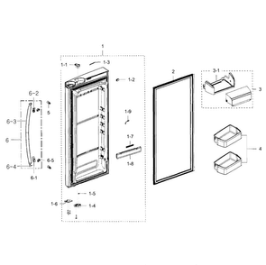 Right Door Diagram and Parts List for RFG293HARS XAA-0003 Samsung Refrigerator