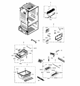 Freezer Diagram and Parts List for RF23HCEDBWW AA-0003 Samsung Refrigerator