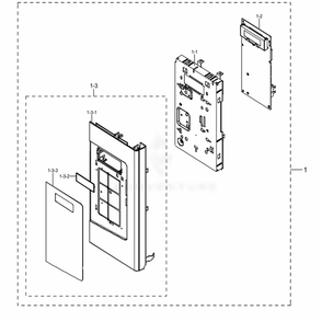 Assembly Control Diagram and Parts List for ME16K3000AS (AC)(0000) Samsung Microwave
