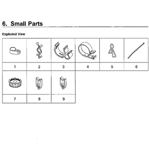 Small Diagram and Parts List for WA40J3000AW AA-11 Samsung Washer