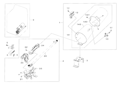 Duct & Burne Diagram and Parts List for DV48J7700GW A2-0001 Samsung Dryer