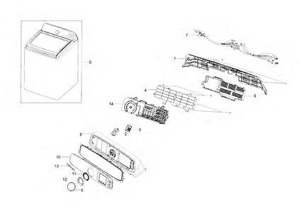 Part Location Diagram of DC93-00356B Samsung Main Wire Harness
