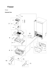 Freezer Parts Diagram and Parts List for RF30BB69006M AA-00 Samsung Refrigerator