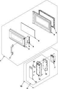 Part Location Diagram of DE97-00498A Samsung Assembly BRACKET C/PANEL;SMH