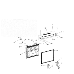 Freezer Door Diagram and Parts List for RFG299ABRS XAA-0000 Samsung Refrigerator
