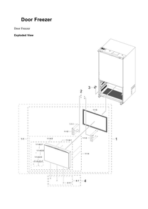 Freezer Door Parts Diagram and Parts List for RF30BB6900AW AA-00 Samsung Refrigerator