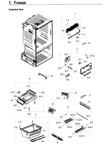 Freezer Diagram and Parts List for RF28HDEDPBC AA-0005 Samsung Refrigerator