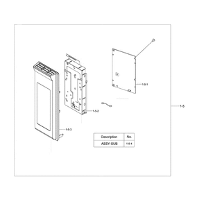 Control Box Diagram and Parts List for ME21F606MJT AA-0000 Samsung Microwave