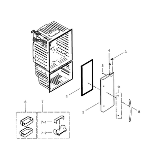 Right Door Diagram and Parts List for RFG296HDBP XAA-02 Samsung Refrigerator