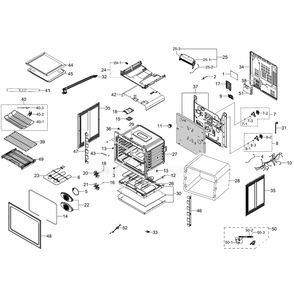 Main Diagram and Parts List for NE58F9710WS (AC)(0002) Samsung Range