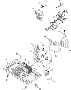 Internal Control/latch Assy/base Diagram and Parts List for MW7695GS XAA Samsung Microwave