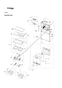 Part Location Diagram of DA97-21806B Samsung Evaporator Cover Assembly