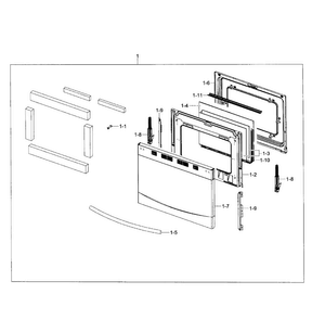 Part Location Diagram of DG94-00744A Samsung Door