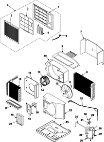 Chassis Assembly Diagram and Parts List for AW1400A XAA Samsung Air Conditioner