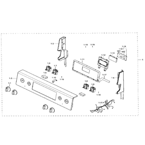 Control Diagram and Parts List for NE59J7850WG AA-0004 Samsung Range