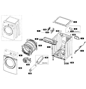 Part Location Diagram of DC92-00322V Samsung Electronic Control Board