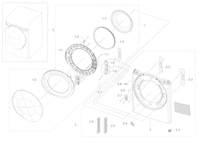 Part Location Diagram of DC61-03869G Samsung Frame