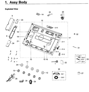 Body Diagram and Parts List for NA36K7750TS AA-0000 Samsung Cooktop