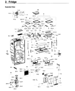 Fridge Diagram and Parts List for RF22K9381SG AA-0000 Samsung Refrigerator