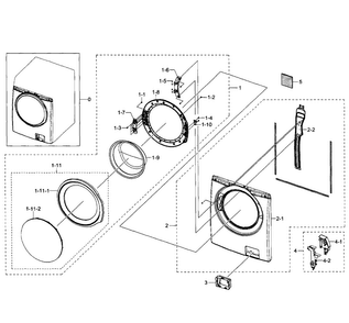 Frame Diagram and Parts List for WF350ANR XAA-0000 Samsung Washer