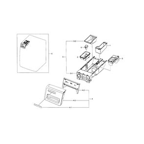 Drawer Diagram and Parts List for WF330ANW XAA-04 Samsung Washer
