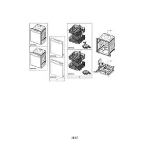 Main Diagram and Parts List for DMT610RHS XAC Samsung Dishwasher