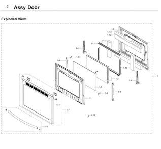 Part Location Diagram of DG94-00901D Samsung Door sub