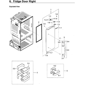 Fridge Door R Diagram and Parts List for RF23HCEDBSR AA-0011 Samsung Refrigerator