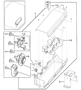 Heater Assy Diagram and Parts List for DV331AEW XAA-0000 Samsung Dryer