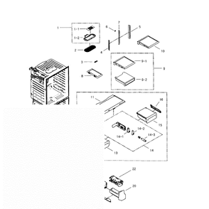 Refrigerator Diagram and Parts List for RFG296HDBP XAA-02 Samsung Refrigerator