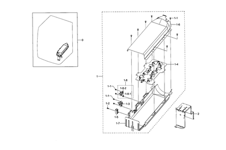 Duct Heater Diagram and Parts List for DV395ETPARA A1-0000 Samsung Dryer