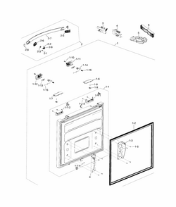Part Location Diagram of DA61-07469A Samsung Spring handle