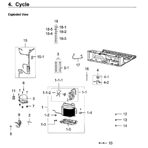 Compressor Diagram and Parts List for RF28K9070SR AA-01 Samsung Refrigerator