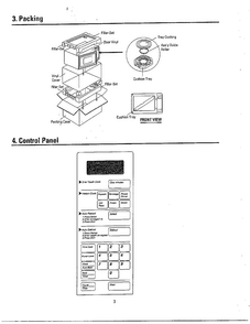 Packing And Control Panel Diagram and Parts List for MW5330T XAA Samsung Microwave