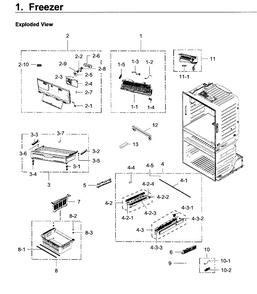 Part Location Diagram of DA97-08439D Samsung Pull Out Tray Assembly (Upper)