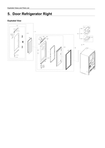 Right Refrigerator Door Parts Diagram and Parts List for RF28R7351DT AA-00 Samsung Refrigerator