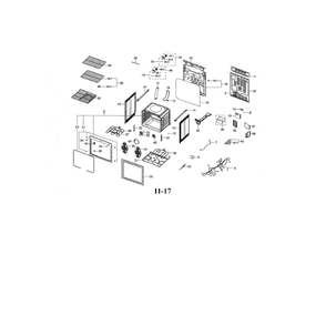 Unit Diagram and Parts List for NE599N1PBSR AC-00 Samsung Range