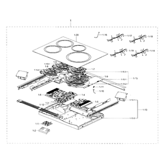 Part Location Diagram of DG96-00360A Samsung Wire Harness Assembly