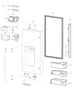 L Refrig Door Diagram and Parts List for RF4287HAWP XAA-00 Samsung Refrigerator