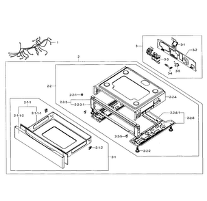 Drawer Assy Diagram and Parts List for NX58F5300SS AA-00 Samsung Range