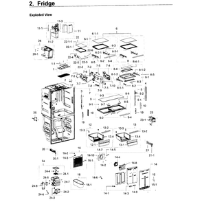 Refrigerator Diagram and Parts List for RF23J9011SG AA-06 Samsung Refrigerator