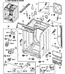 Part Location Diagram of DC97-15854D Samsung Assembly HANDLE;ACE,DRUM WAS