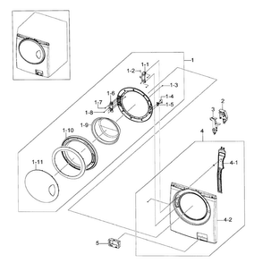 Part Location Diagram of DC63-00890A Samsung Door Cover