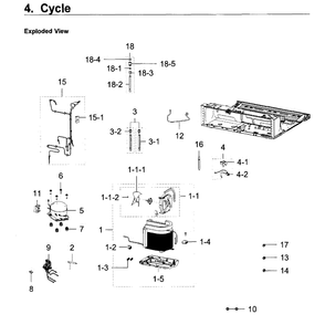Cycle Diagram and Parts List for RF22K9581SG AA-02 Samsung Refrigerator