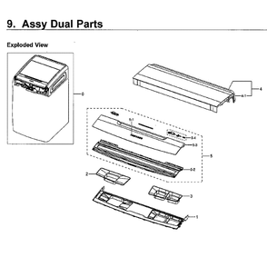 Dual Module 4 Diagram and Parts List for WV60M9900AW A5-01 Samsung Washer