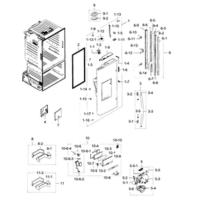 Fridge Door L Diagram and Parts List for RF28HDEDBSR AA-0010 Samsung Refrigerator