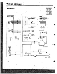 Wiring Diagram Diagram and Parts List for MW3530W XAA Samsung Microwave